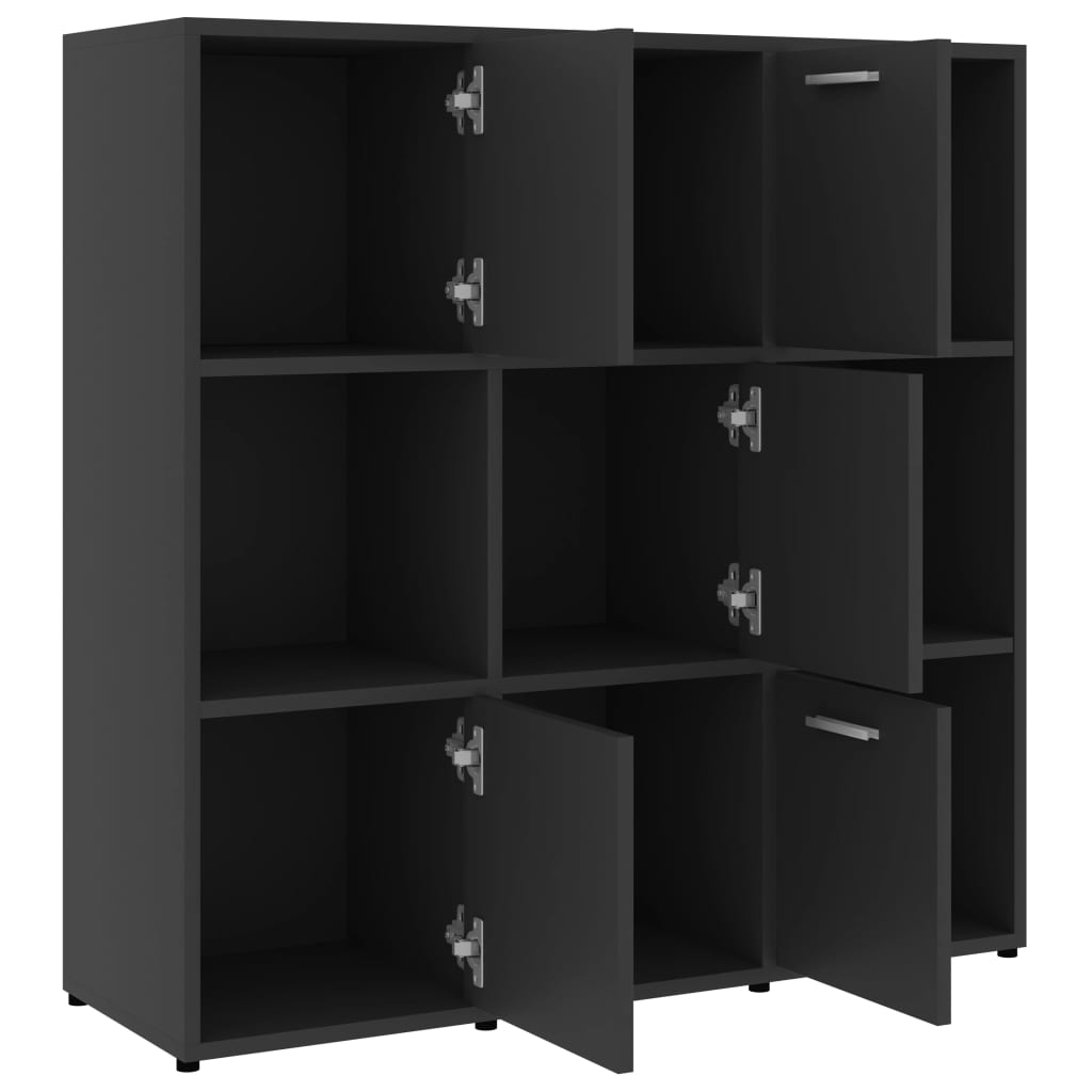Βιβλιοθήκη Γκρι 90 x 30 x 90 εκ. από Επεξ. Ξύλο - Pakobazaar