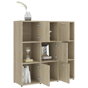Βιβλιοθήκη Χρώμα Sonoma Δρυς 90 x 30 x 90 εκ. από Επεξ. Ξύλο