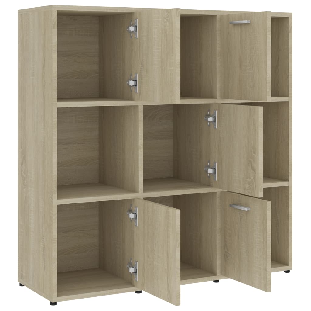 Βιβλιοθήκη Χρώμα Sonoma Δρυς 90 x 30 x 90 εκ. από Επεξ. Ξύλο