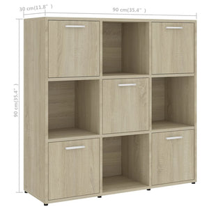 Βιβλιοθήκη Χρώμα Sonoma Δρυς 90 x 30 x 90 εκ. από Επεξ. Ξύλο