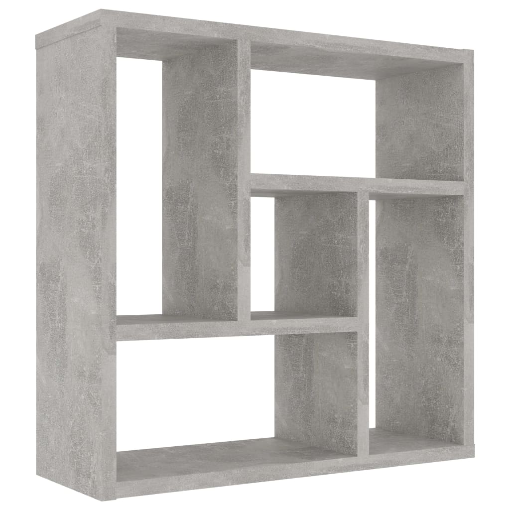 Ραφιέρα Τοίχου Γκρι Σκυροδέματος 45,1x16x45,1εκ. από Επεξ. Ξύλο - Pakobazaar