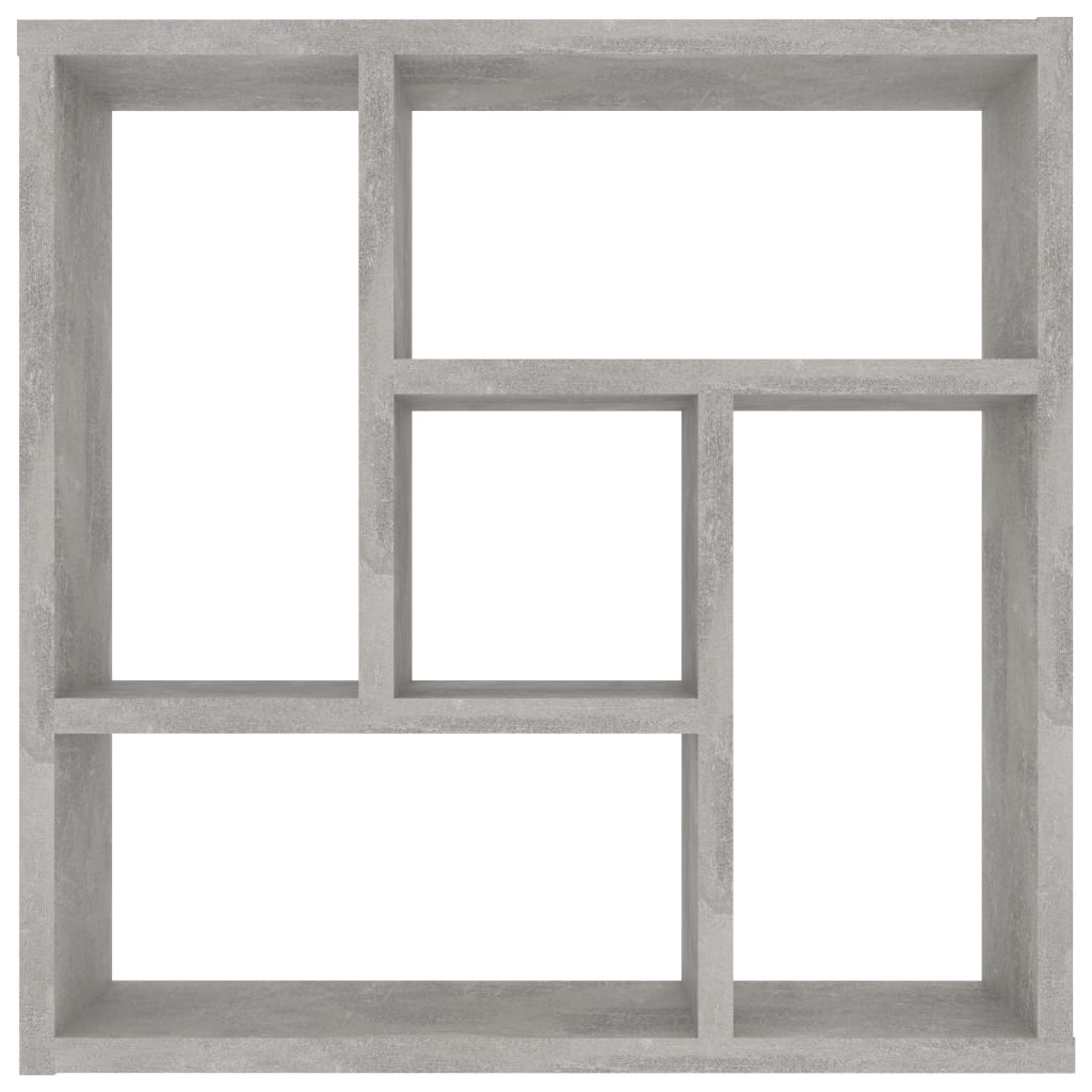 Ραφιέρα Τοίχου Γκρι Σκυροδέματος 45,1x16x45,1εκ. από Επεξ. Ξύλο - Pakobazaar
