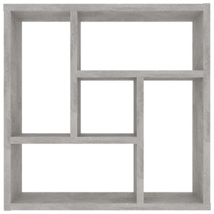 Ραφιέρα Τοίχου Γκρι Σκυροδέματος 45,1x16x45,1εκ. από Επεξ. Ξύλο - Pakobazaar