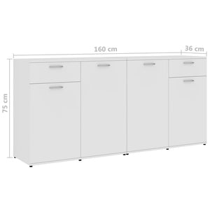 Μπουφές Λευκός 160 x 36 x 75 εκ. από Μοριοσανίδα