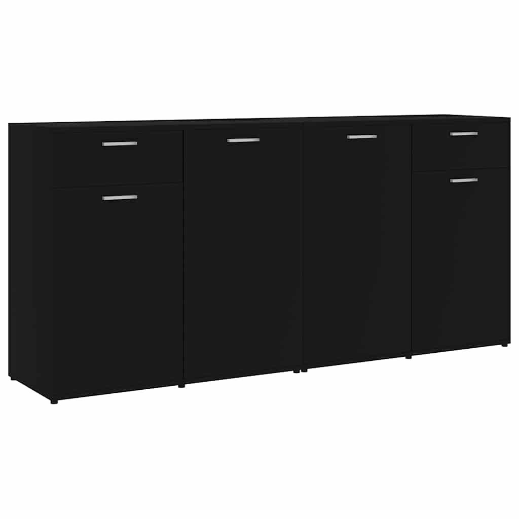 Μπουφές Μαύρος 160 x 36 x 75 εκ. από Μοριοσανίδα