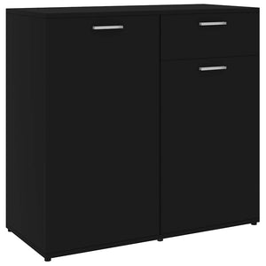 Μπουφές Μαύρος 160 x 36 x 75 εκ. από Μοριοσανίδα