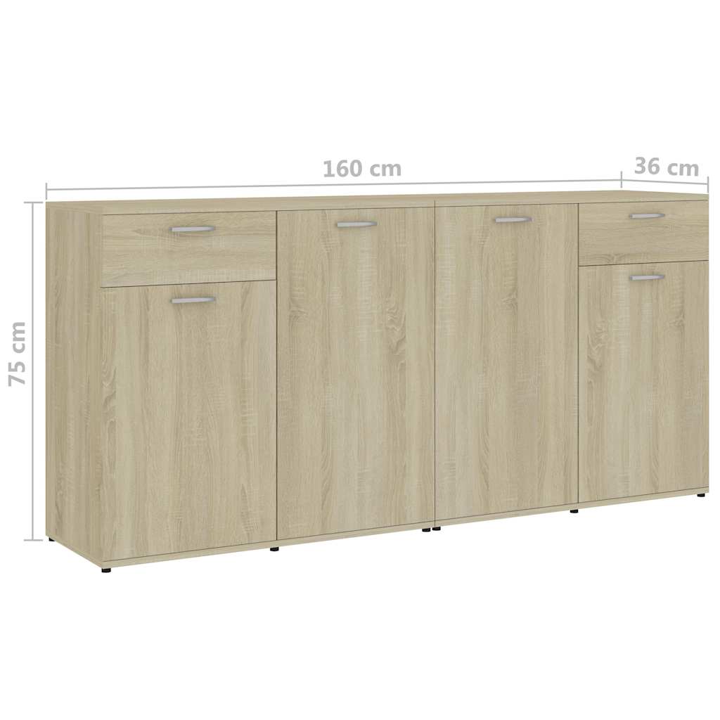 Μπουφές Sonoma Δρυς 160 x 36 x 75 εκ. Μοριοσανίδα