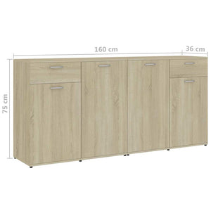 Μπουφές Sonoma Δρυς 160 x 36 x 75 εκ. Μοριοσανίδα