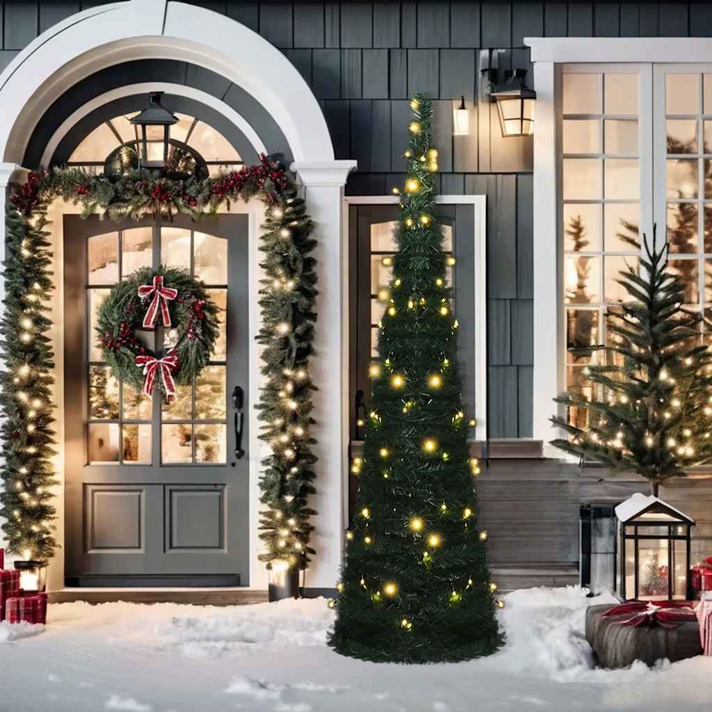 Χριστουγεννιάτικο Δέντρο Pop-Up Προφωτισμένο Πράσινο 150 εκ.