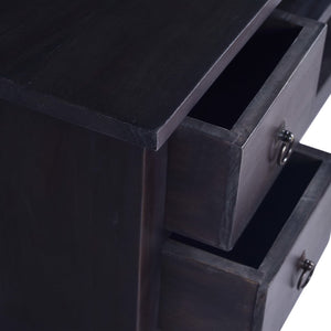 Έπιπλο Τηλεόρασης Ανοιχτό Καφέ Μαύρο 100x40x45 εκ. Μασίφ Μαόνι