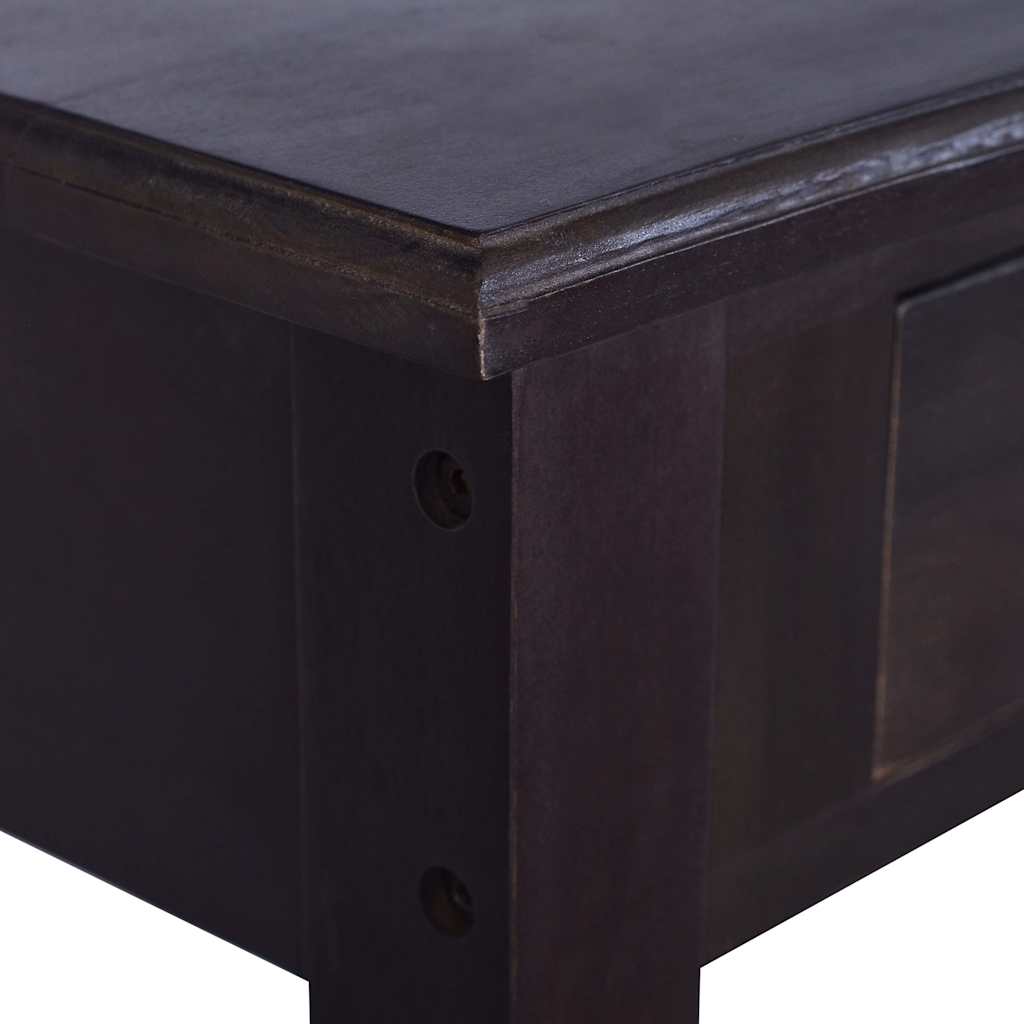 Τραπέζι Κονσόλα Ανοιχτό Καφέ-Μαύρο 120x30x75 εκ. Μασίφ Μαόνι - Pakobazaar