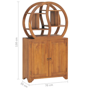 Ντουλάπι με Ραφιέρα Σχέδιο Γιν Γιανγκ 70x30x130 εκ. Ξύλο Teak - Pakobazaar