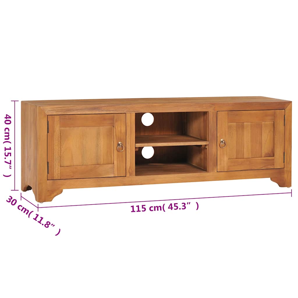 Έπιπλο Τηλεόρασης 115 x 30 x 40 εκ. από Μασίφ Ξύλο Teak