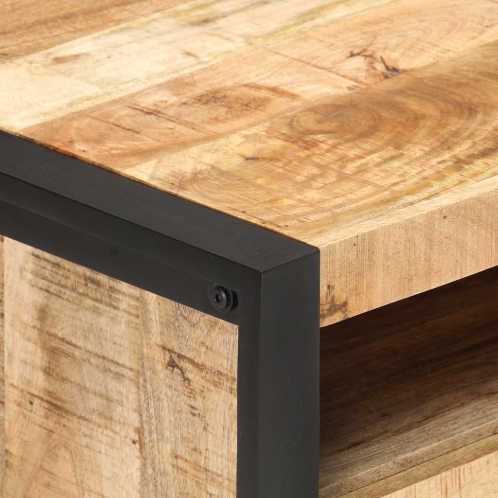 Τραπεζάκι Σαλονιού 100 x 50 x 40 εκ. Ακατέργαστο Ξύλο Μάνγκο