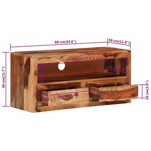 Έπιπλο Τηλεόρασης 88x30x40 εκ. από Μασίφ Ξύλο