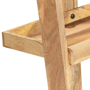 Βιβλιοθήκη με 5 Επίπεδα 120x37x180 εκ. από Μασίφ Ξύλο Μάνγκο