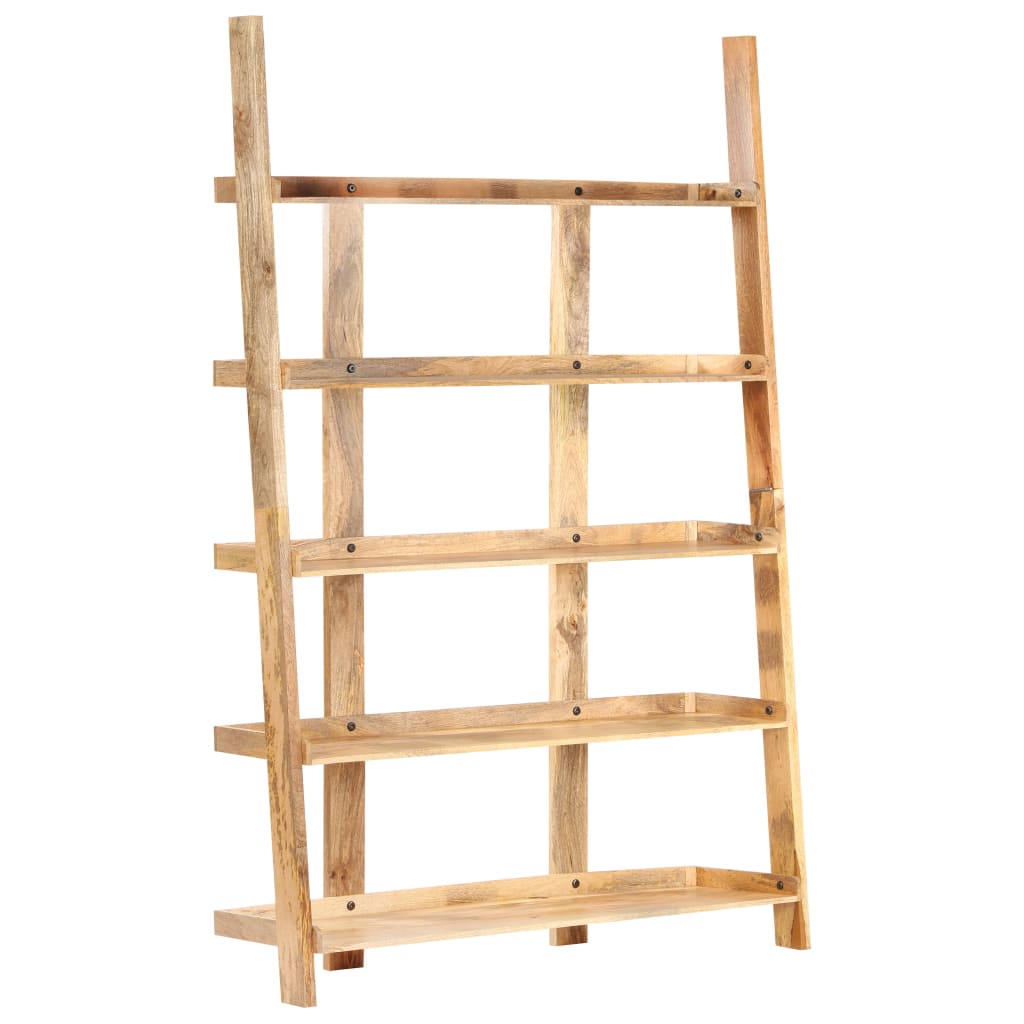 Βιβλιοθήκη με 5 Επίπεδα 120x37x180 εκ. από Μασίφ Ξύλο Μάνγκο