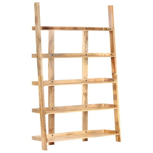 Βιβλιοθήκη με 5 Επίπεδα 120x37x180 εκ. από Μασίφ Ξύλο Μάνγκο