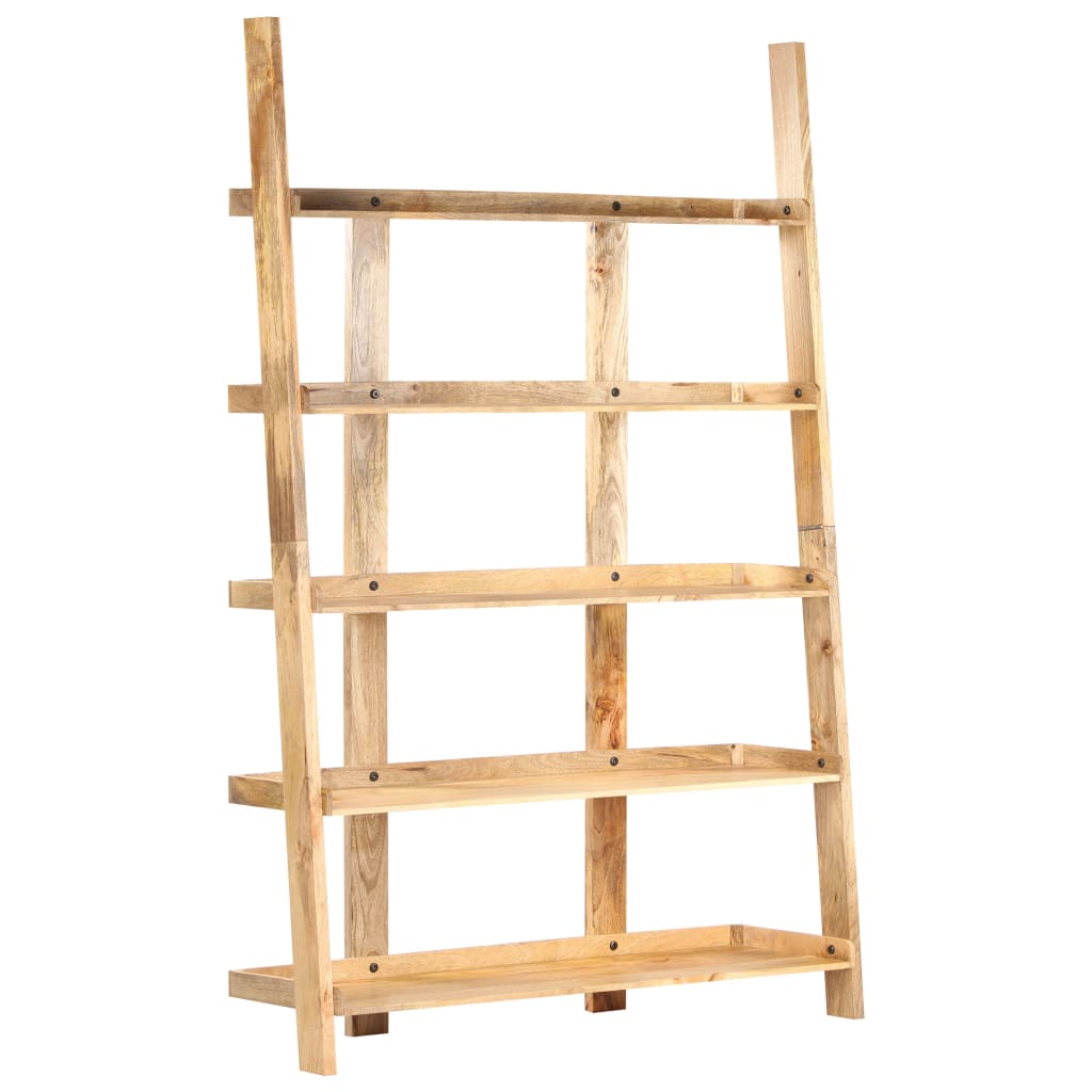 Βιβλιοθήκη με 5 Επίπεδα 120x37x180 εκ. από Μασίφ Ξύλο Μάνγκο