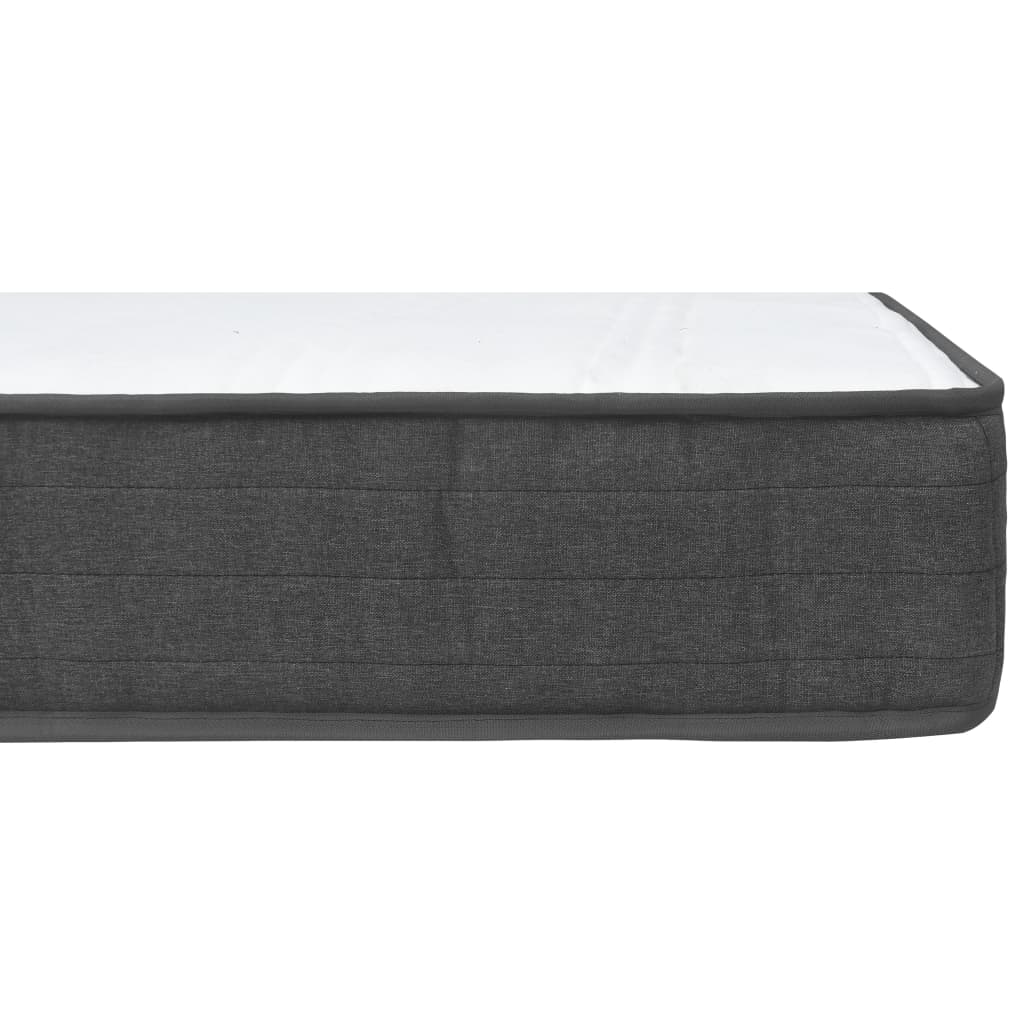 Κρεβάτι Boxspring Σκούρο Γκρι 160 x 200 εκ. Υφασμάτινο - Pakobazaar
