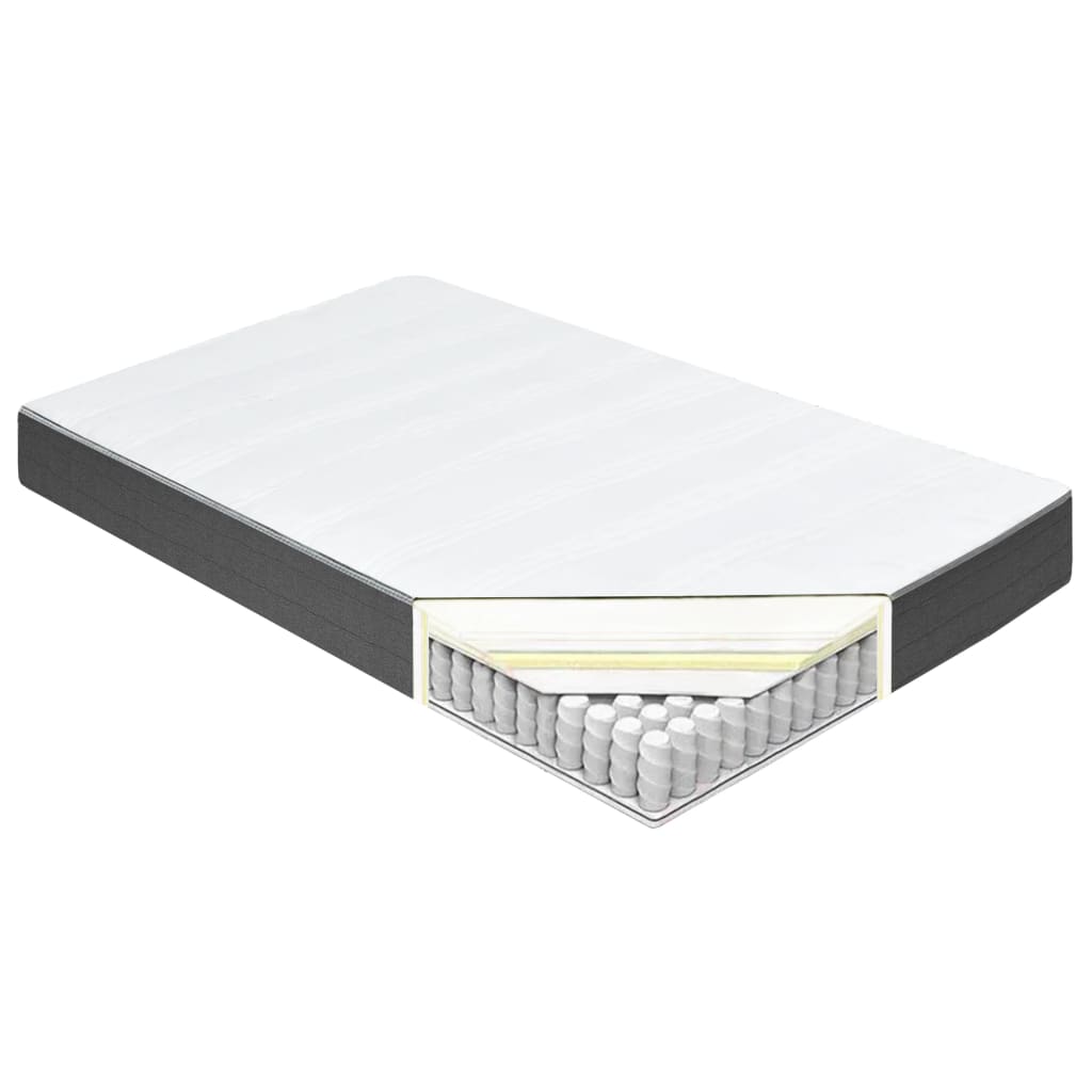 Κρεβάτι Boxspring Σκούρο Γκρι 180 x 200 εκ. Υφασμάτινο - Pakobazaar