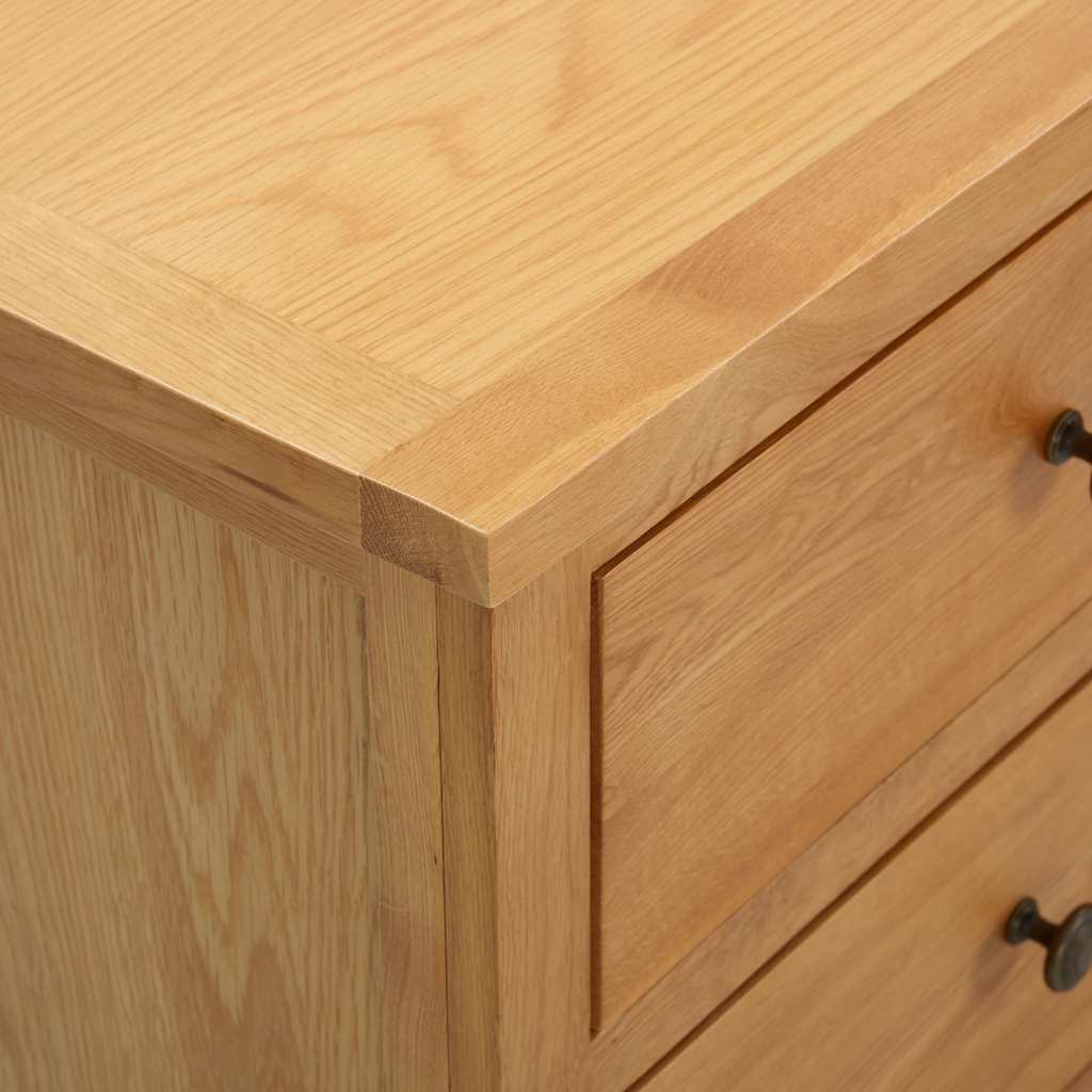 Συρταριέρα 80 x 35 x 75 εκ. από Μασίφ Ξύλο Δρυός - PAKOBAZAAR