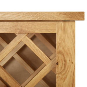 Κάβα Κρασιών για 11 Φιάλες 80x32x80 εκ. από Μασίφ Ξύλο Δρυός - PAKOBAZAAR