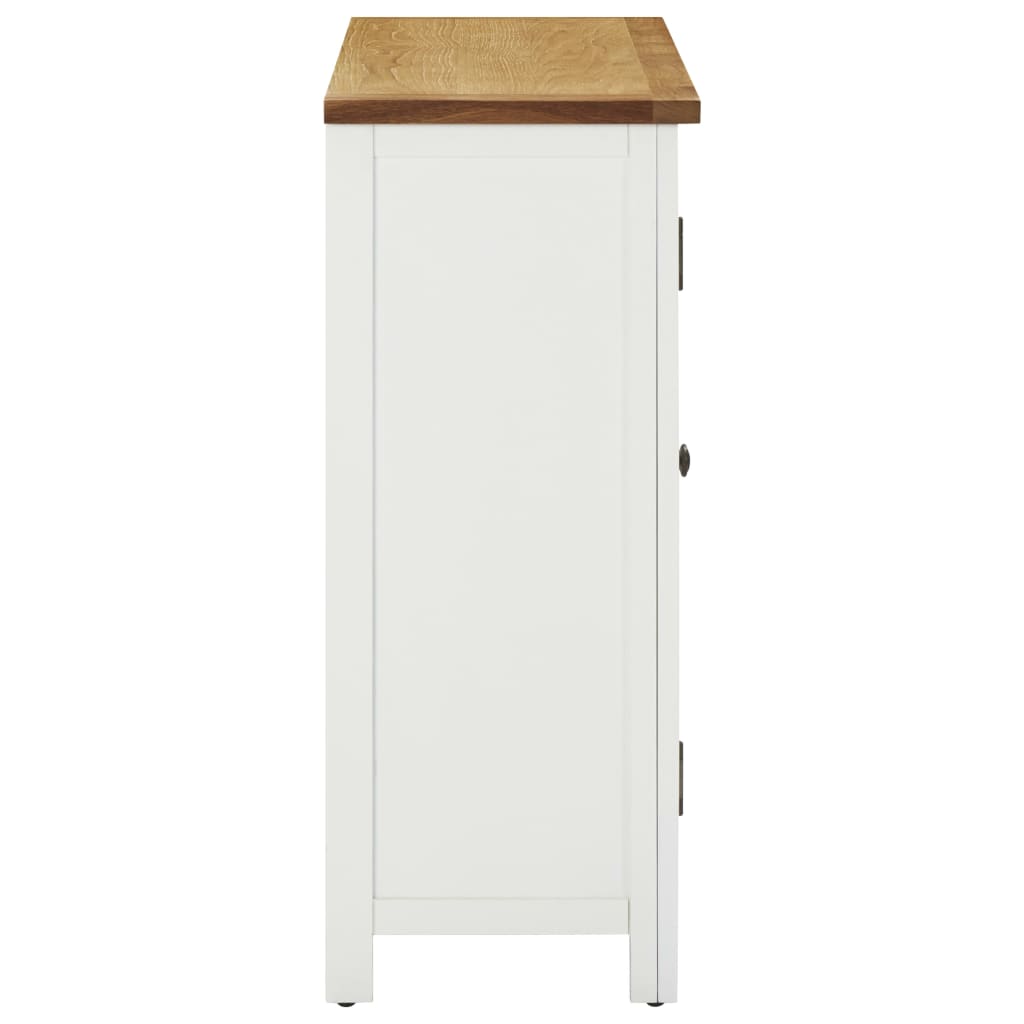 Κάβα Κρασιών 80 x 32 x 80 εκ. από Μασίφ Ξύλο Δρυός - PAKOBAZAAR