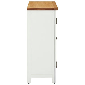 Κάβα Κρασιών 80 x 32 x 80 εκ. από Μασίφ Ξύλο Δρυός - PAKOBAZAAR