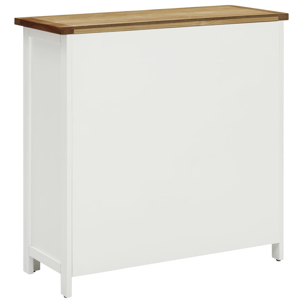 Κάβα Κρασιών 80 x 32 x 80 εκ. από Μασίφ Ξύλο Δρυός - PAKOBAZAAR