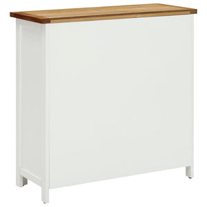 Κάβα Κρασιών 80 x 32 x 80 εκ. από Μασίφ Ξύλο Δρυός - PAKOBAZAAR