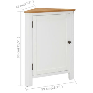 Ντουλάπι Γωνιακό 59 x 45 x 80 εκ. από Μασίφ Ξύλο Δρυός - PAKOBAZAAR
