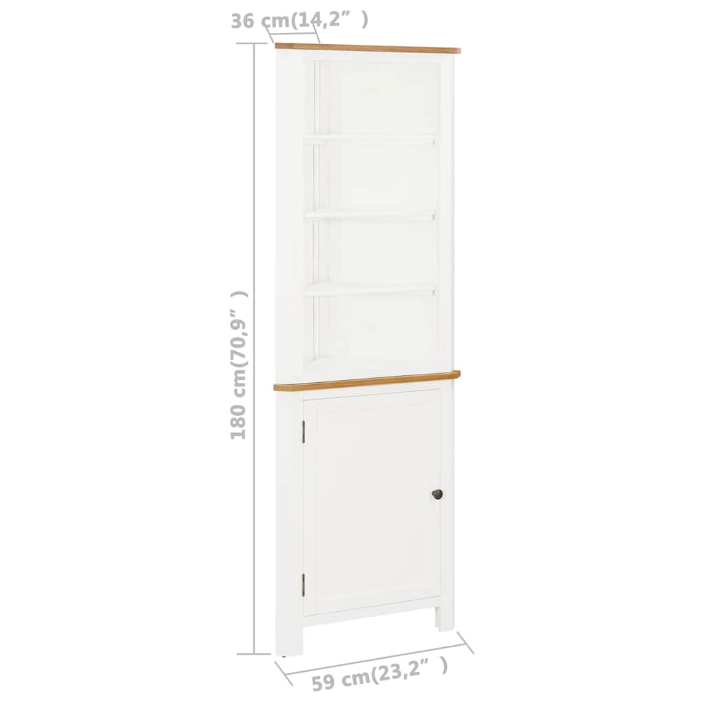 Έπιπλο/Ντουλάπι Γωνιακό 59 x 36 x 180 εκ. από Μασίφ Ξύλο Δρυός