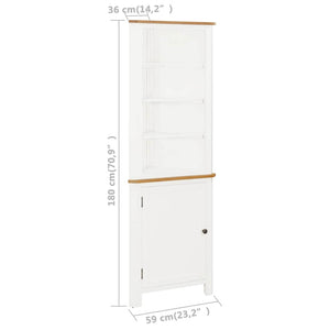 Έπιπλο/Ντουλάπι Γωνιακό 59 x 36 x 180 εκ. από Μασίφ Ξύλο Δρυός