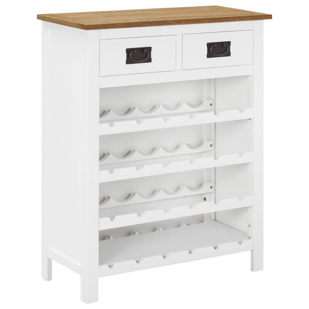 Κάβα Κρασιών 72 x 32 x 90 εκ. από Μασίφ Ξύλο Δρυός - PAKOBAZAAR