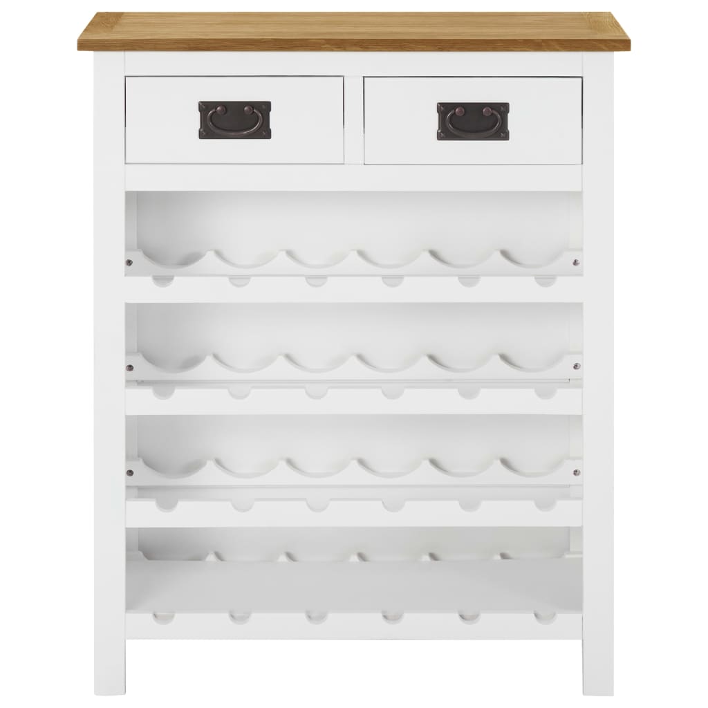 Κάβα Κρασιών 72 x 32 x 90 εκ. από Μασίφ Ξύλο Δρυός - PAKOBAZAAR