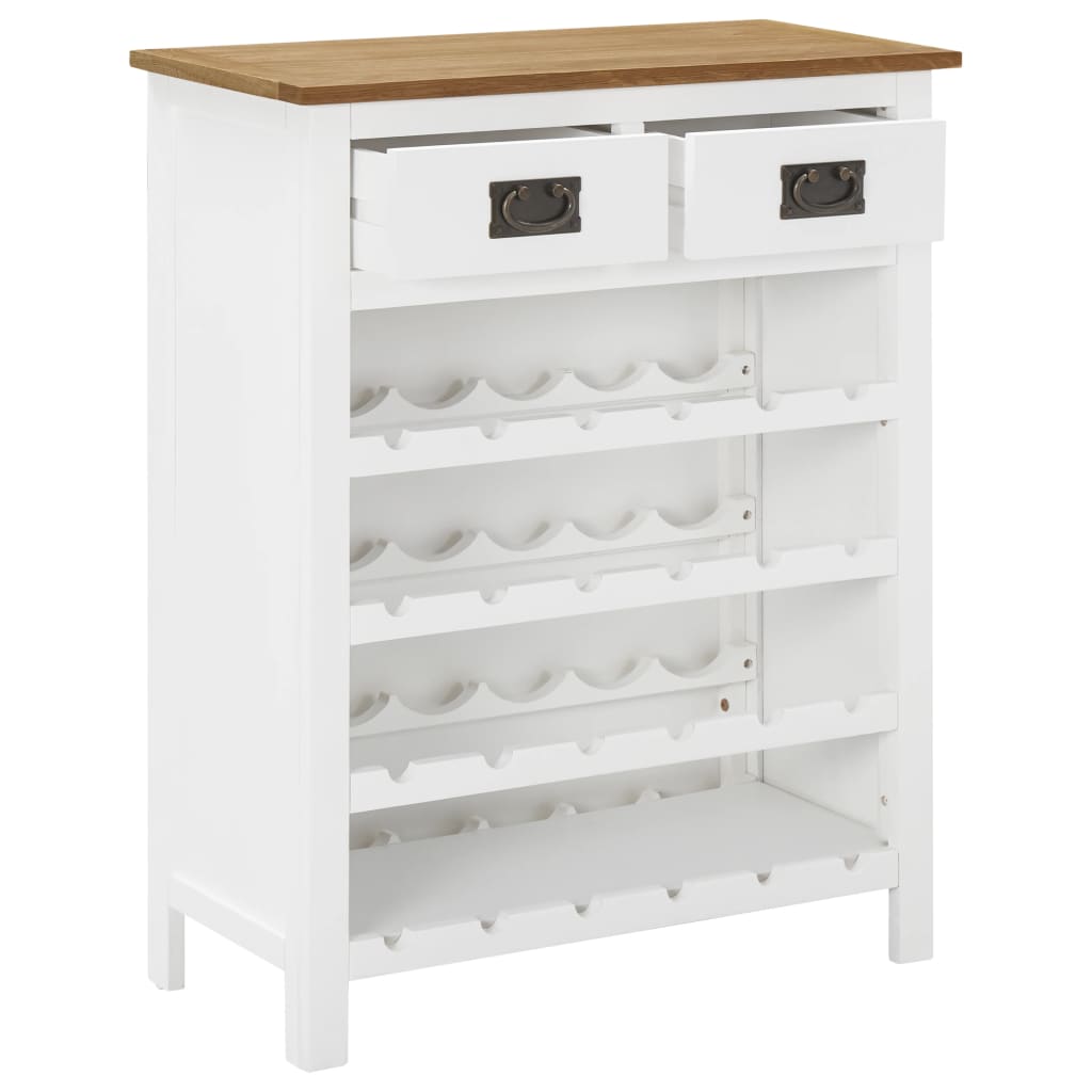Κάβα Κρασιών 72 x 32 x 90 εκ. από Μασίφ Ξύλο Δρυός - PAKOBAZAAR