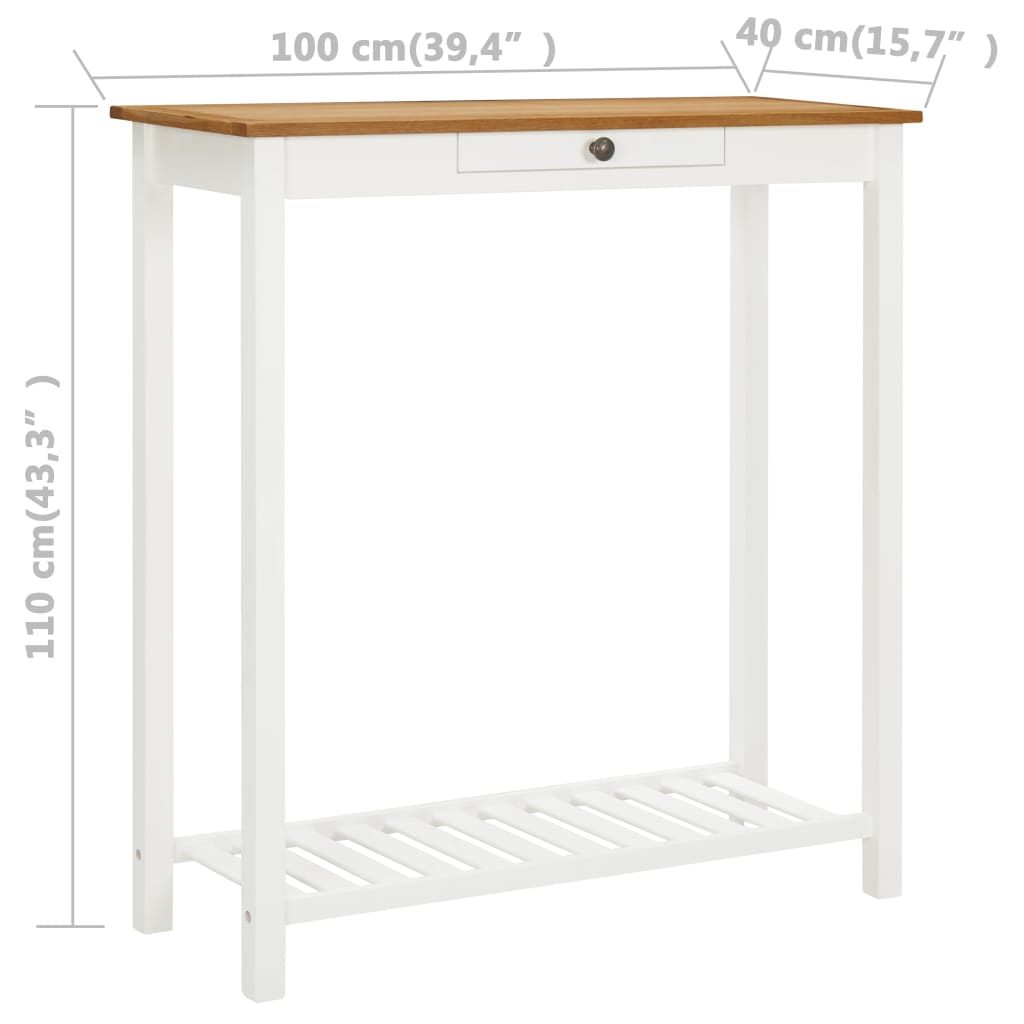 Τραπέζι Μπαρ 100 x 40 x 110 εκ. από Μασίφ Ξύλο Δρυός - PAKOBAZAAR