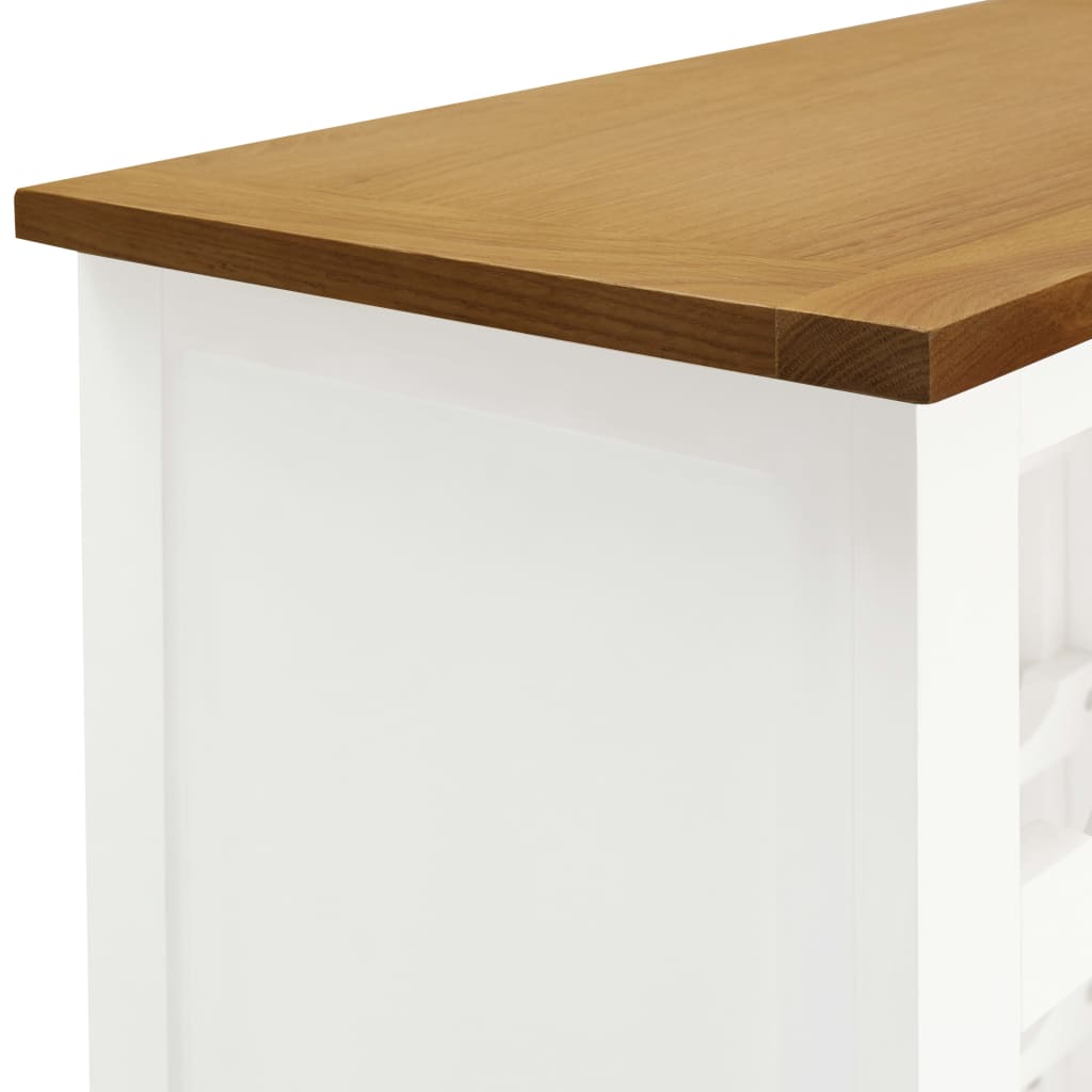 Κάβα Κρασιών 56 x 32 x 110 εκ. από Μασίφ Ξύλο Δρυός - PAKOBAZAAR
