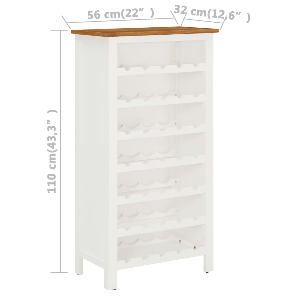 Κάβα Κρασιών 56 x 32 x 110 εκ. από Μασίφ Ξύλο Δρυός - PAKOBAZAAR