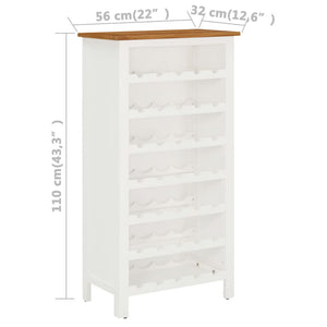 Κάβα Κρασιών 56 x 32 x 110 εκ. από Μασίφ Ξύλο Δρυός - PAKOBAZAAR