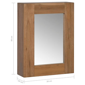Ντουλάπι με Καθρέφτη 30 x 10 x 40 εκ. Μασίφ Ξύλο Teak