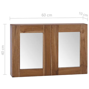 Ντουλάπι με Καθρέφτη 60 x 10 x 40 εκ. Μασίφ Ξύλο Teak