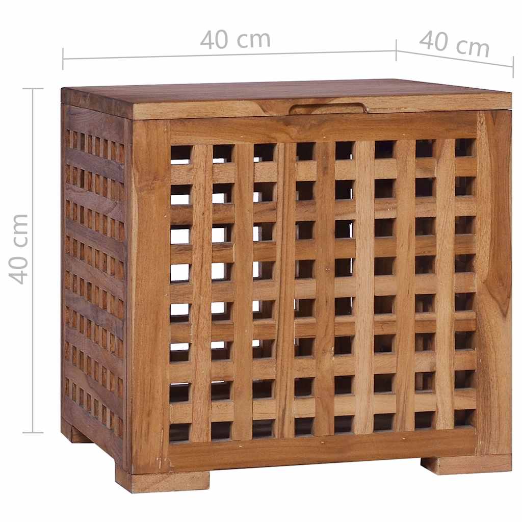 Κουτί Αποθήκευσης 40 x 40 x 40 εκ. από Μασίφ Ξύλο Teak