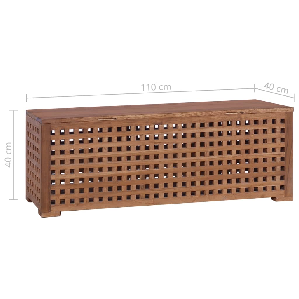 Κουτί Αποθήκευσης 110 x 40 x 40 εκ. από Μασίφ Ξύλο Teak
