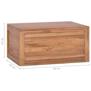 Έπιπλο Μπάνιου/Νιπτήρα Επιτοίχιο 60x45x30 εκ. Μασίφ Ξύλο Teak - Pakobazaar