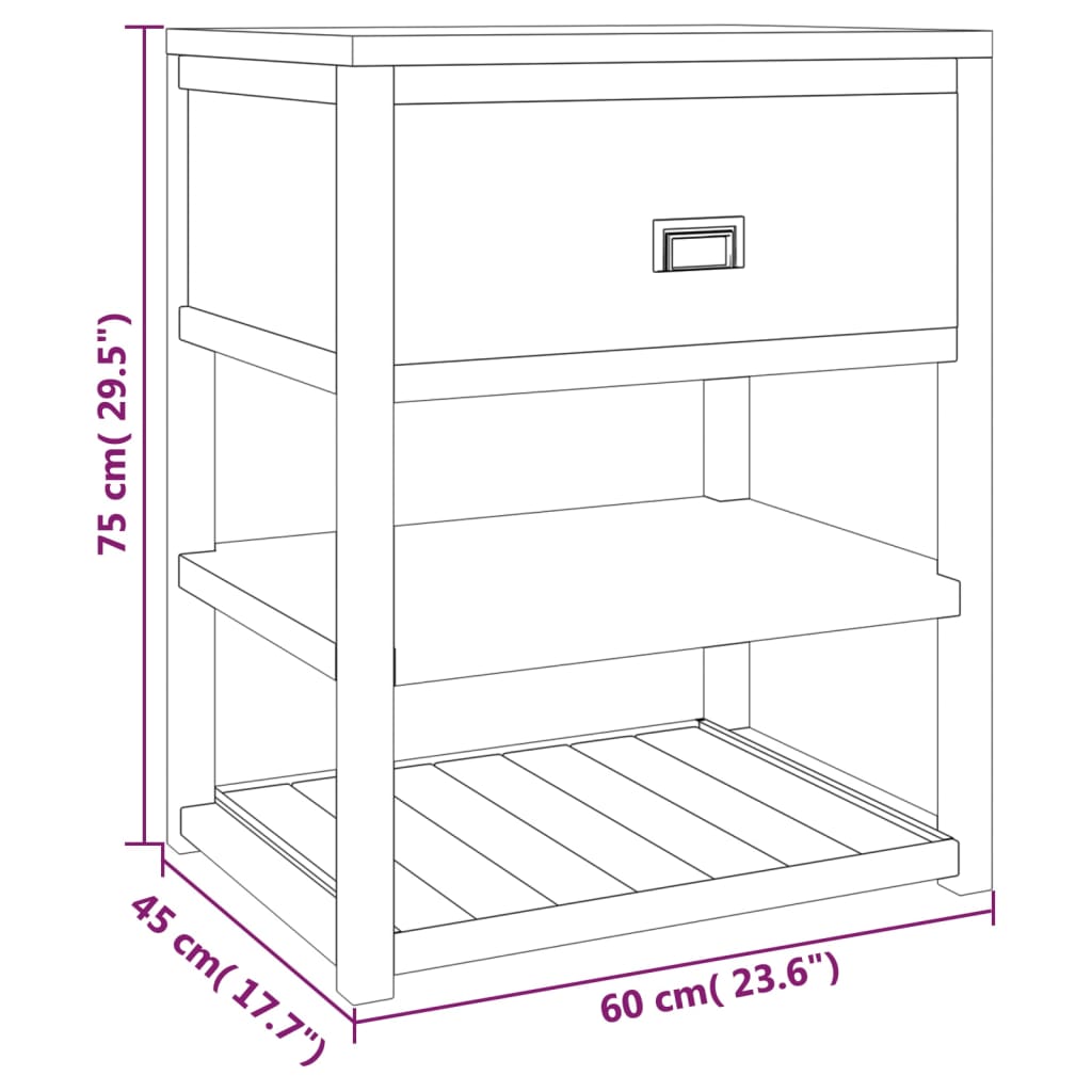 Έπιπλο Μπάνιου 60 x 45 x 75 εκ. από Μασίφ Ξύλο Teak - Pakobazaar
