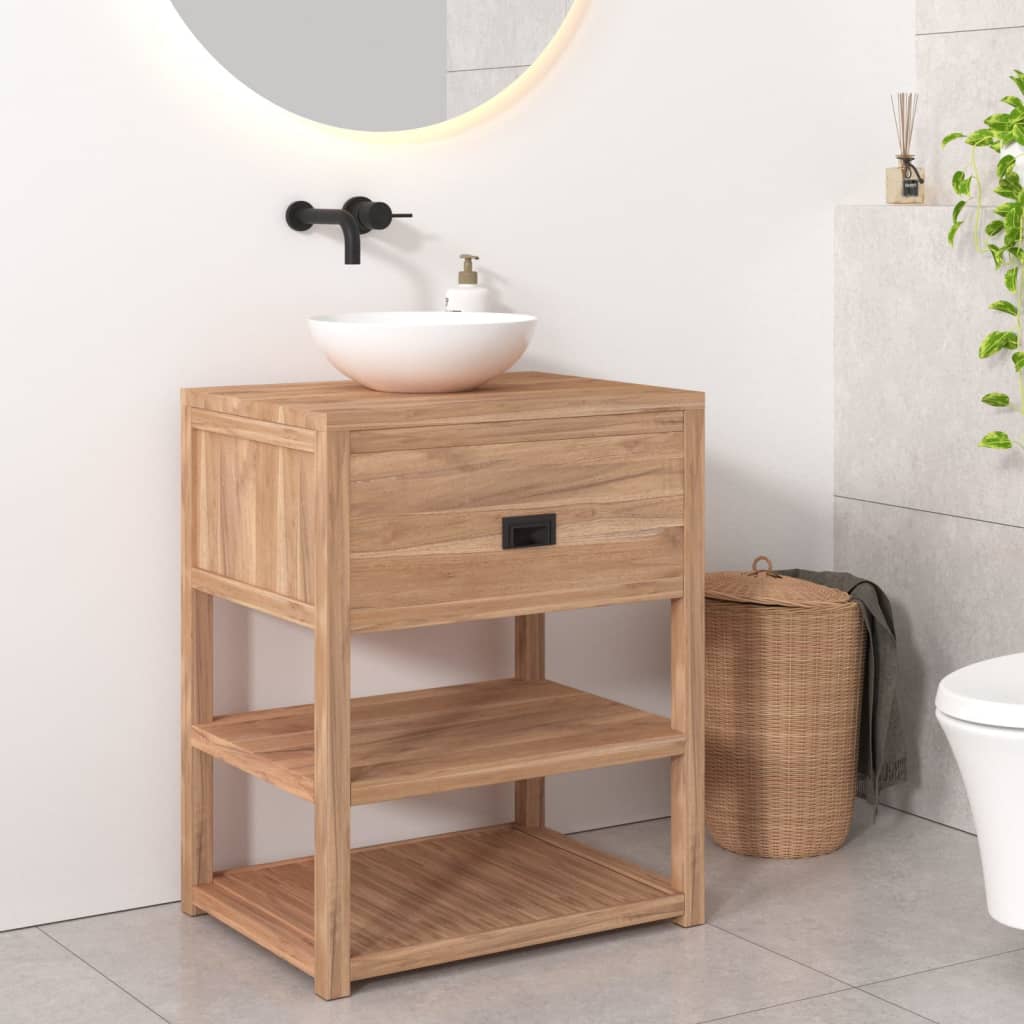 Έπιπλο Μπάνιου 60 x 45 x 75 εκ. από Μασίφ Ξύλο Teak - Pakobazaar