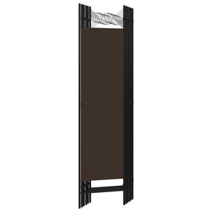 Διαχωριστικό Δωματίου με 6 Πάνελ Καφέ 240 x 180 εκ.