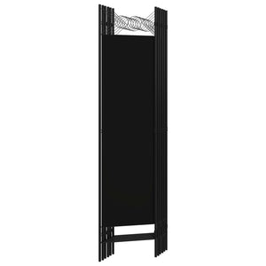Διαχωριστικό Δωματίου με 6 Πάνελ Μαύρο 240 x 180 εκ.